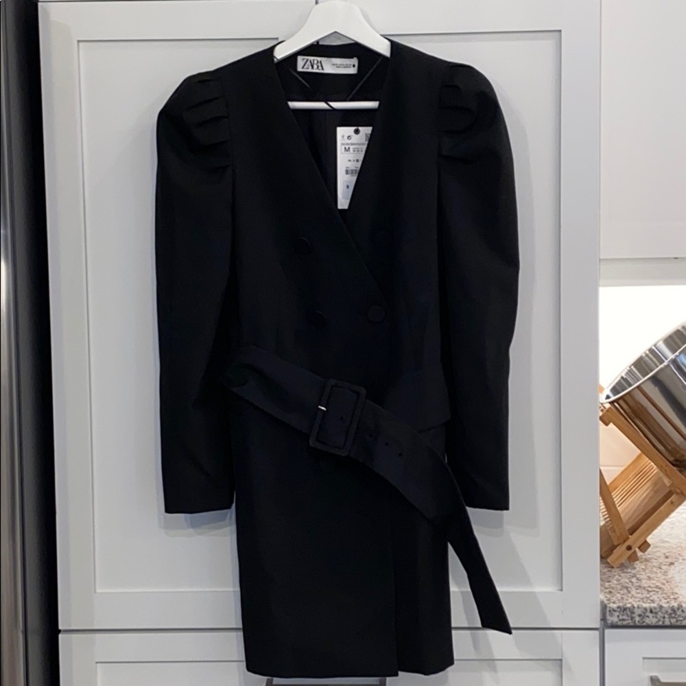 Zara mini Suit Dress Black